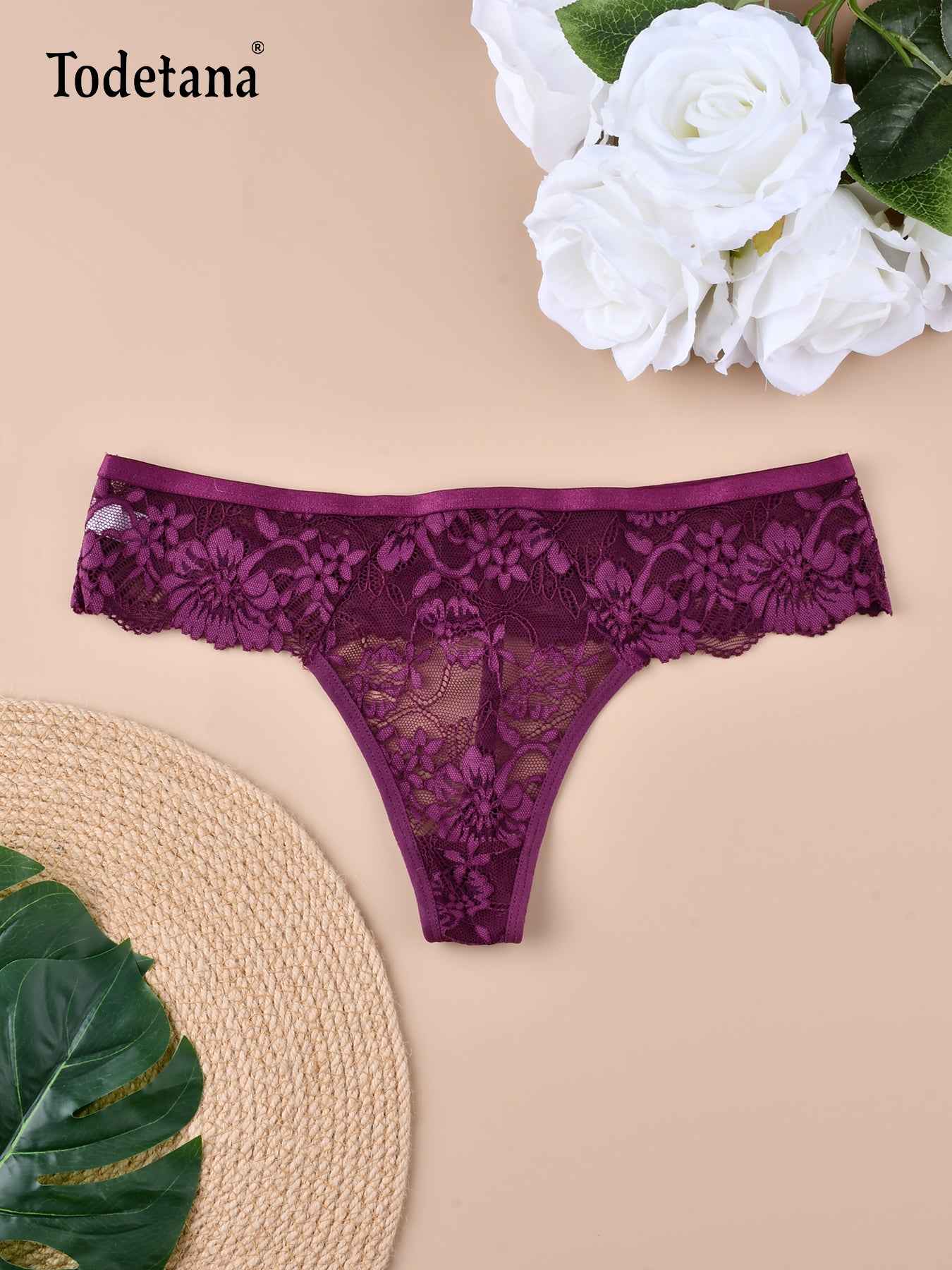 Sparkle V Lace Thong 4 Pack
