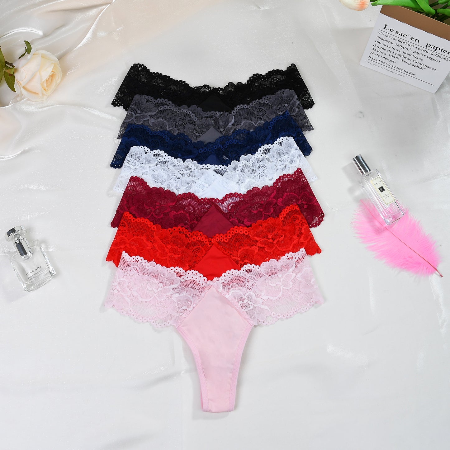 Sexy Lingerie 7 Pack Lace Underwear Set for Her