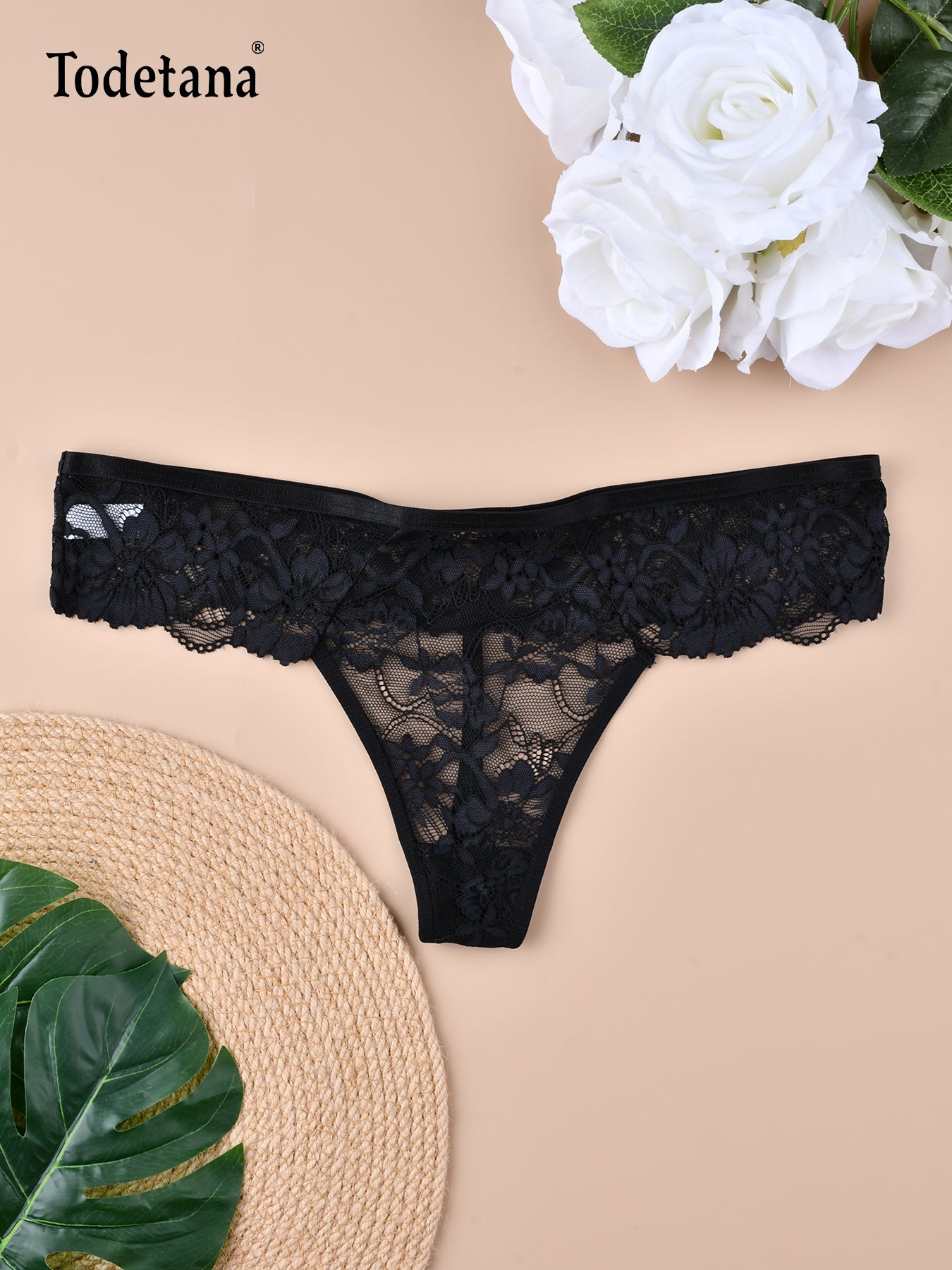 Sparkle V Lace Thong 4 Pack