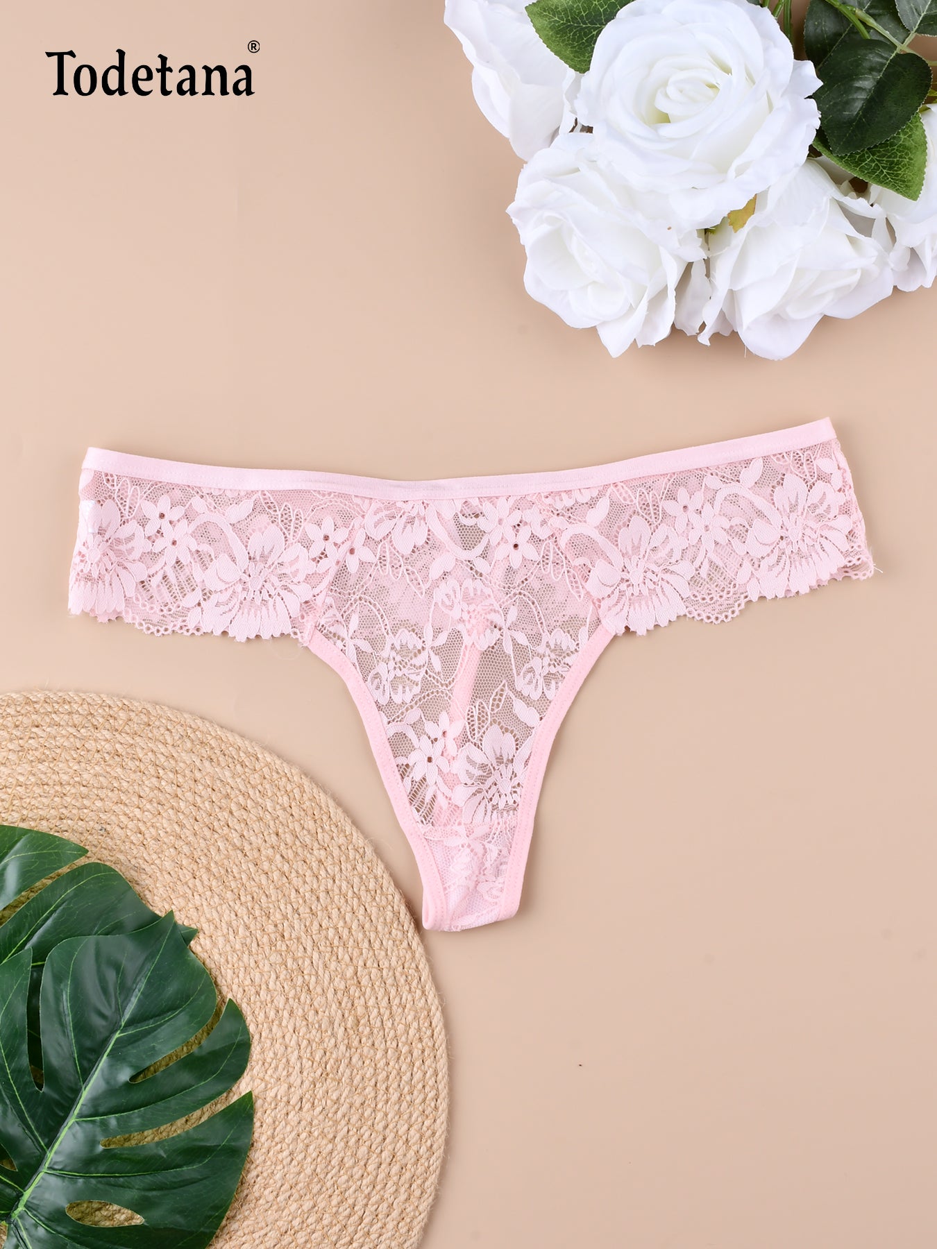 Sparkle V Lace Thong 4 Pack