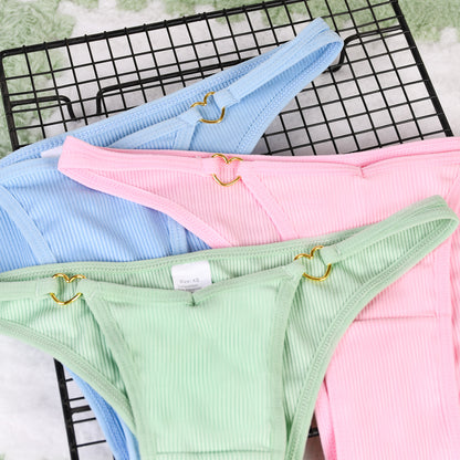 Sexy Underwear Women's 7 Pack Panty Set with Golden Heart Rings