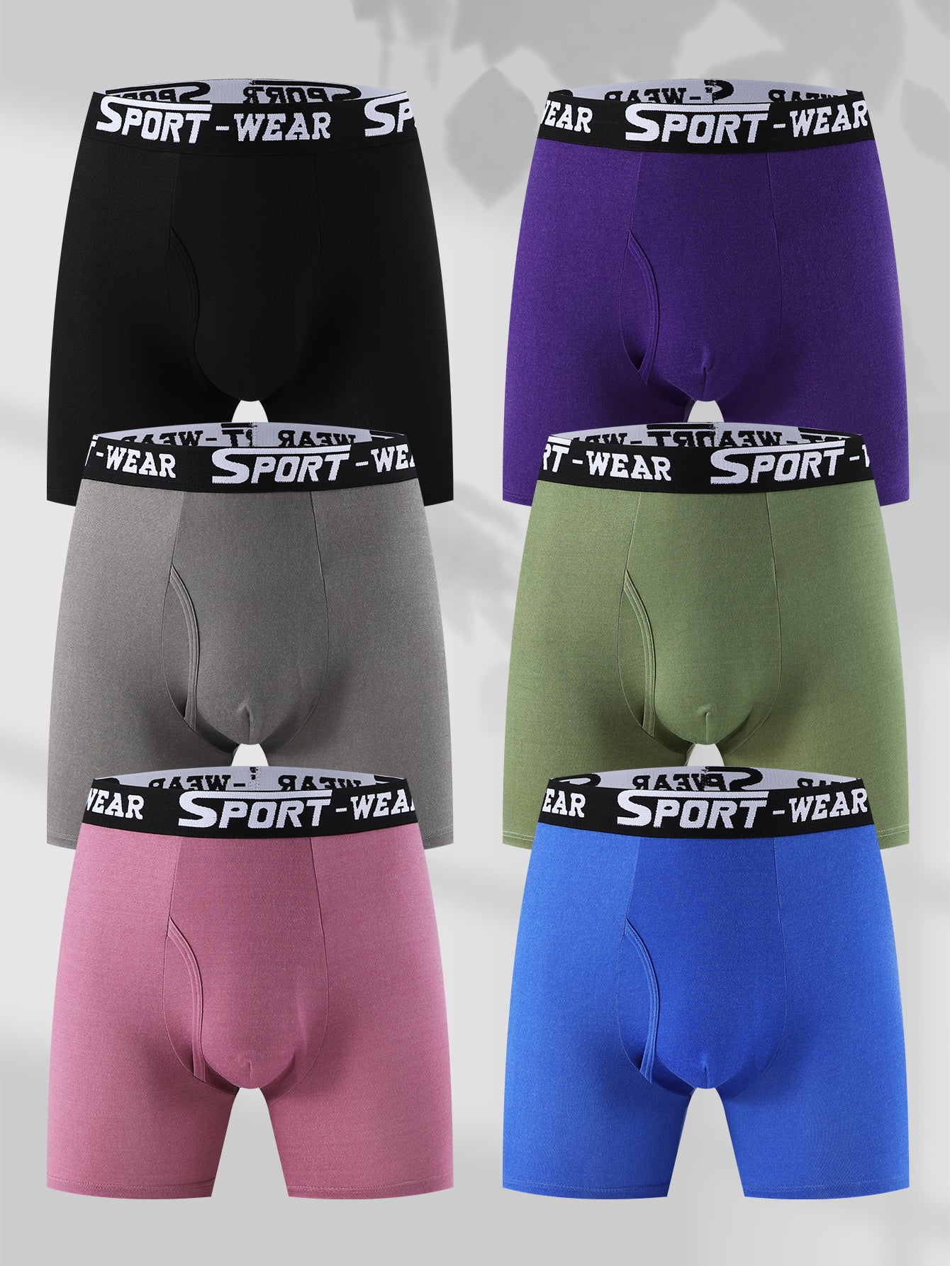 Sports Wear Boxer Briefs 6 Pack