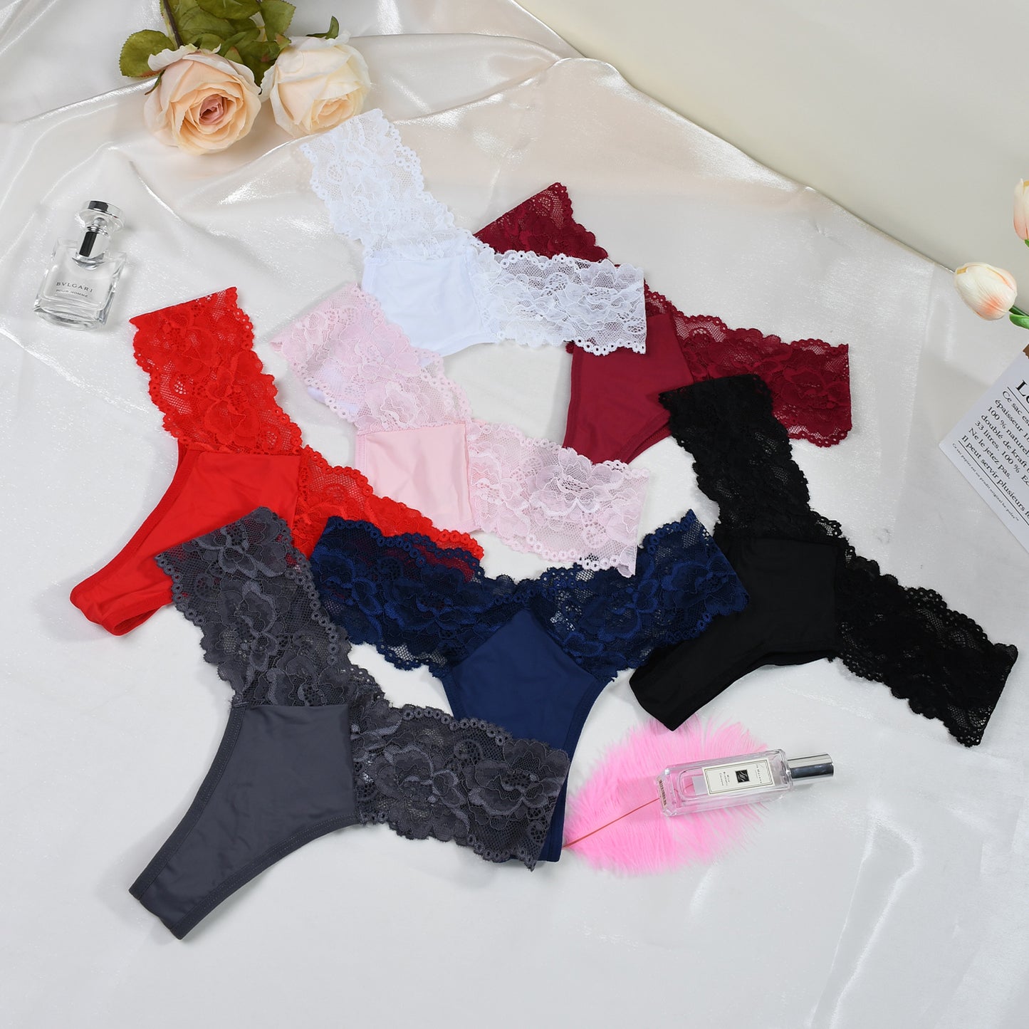 Sexy Lingerie 7 Pack Lace Underwear Set for Her
